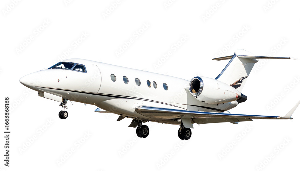 Obraz premium Private Jet PNG, Realistic Luxury Airplane, Transparent Background, Business Flight and Exclusive Travel Design