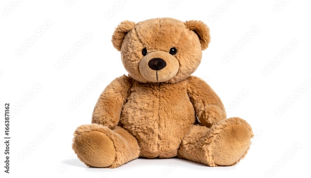 Fototapeta premium Fluffy teddy bear, sitting still