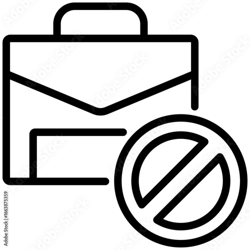 no job icon isolated on white background. vector illustration icon for economy and  business
