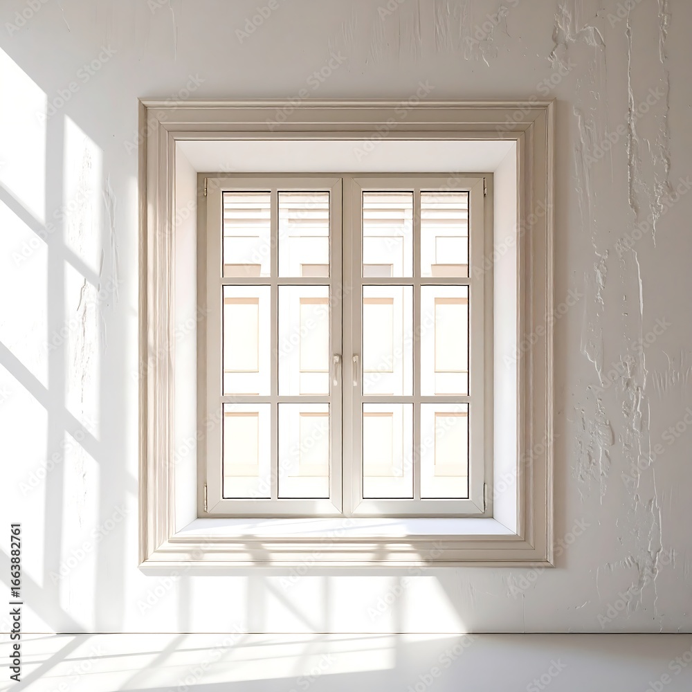 Fototapeta premium Classic window in a light-filled room