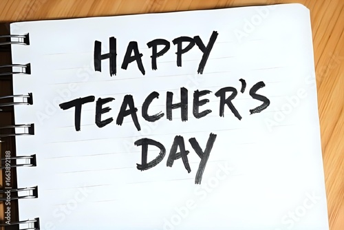 A close-up shot of a white notebook with 