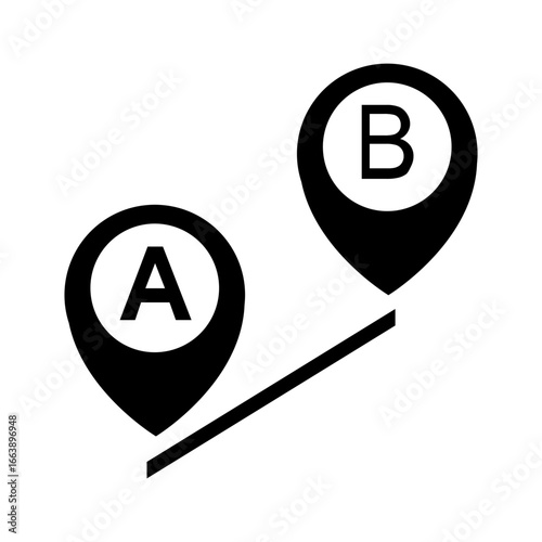 Route A to B Map Icon