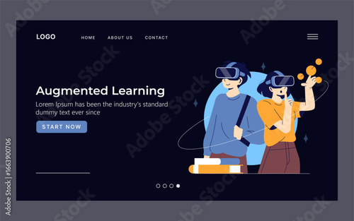 Augmented Reality in Education Vector Illustration