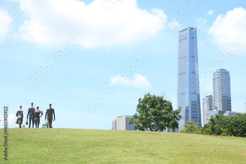Modern Skyline near Shenzhen Bay Park, China