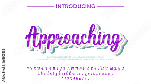 Approaching Font Stylish brush painted an uppercase vector letters, alphabet, typeface
