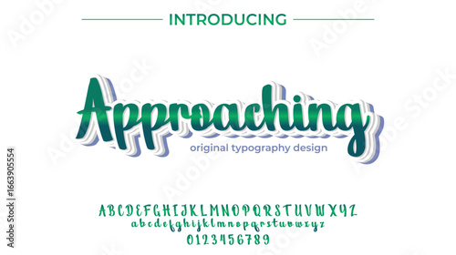 Approaching Font Stylish brush painted an uppercase vector letters, alphabet, typeface