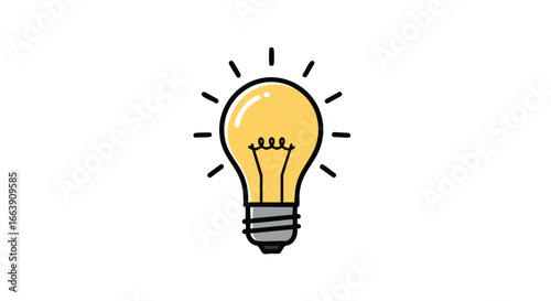 Illuminated bulb symbolizing innovation and enlightenment, a beacon of inspiration for future endeavors, radiating bright ideas and creative