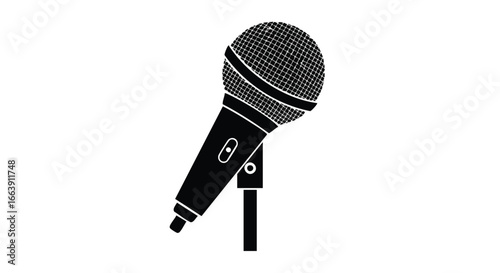 Monochrome Microphone: Isolated Vocal Device for Performance and Broadcast, sound recording equipment for singers, speakers, and presenters
