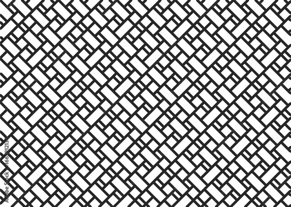 Fototapeta premium 幾何学的なタイル模様 背景 2色