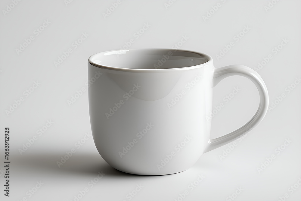 Obraz premium white cup isolated on white