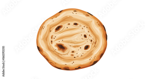 Handmade Indian Naan Bread Freshly Cooked, Flatbread Delightful Texture, Culinary Bread Heritage, Warm and Toasted Naan, Authentic Oven Baked Naan