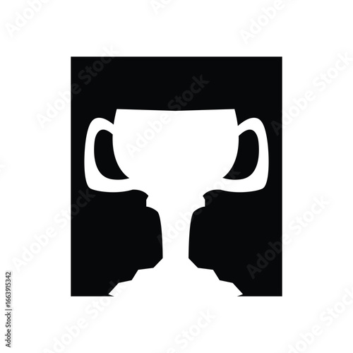 Championship Cup Trophy Logo Illustration Award Winner Template Design
