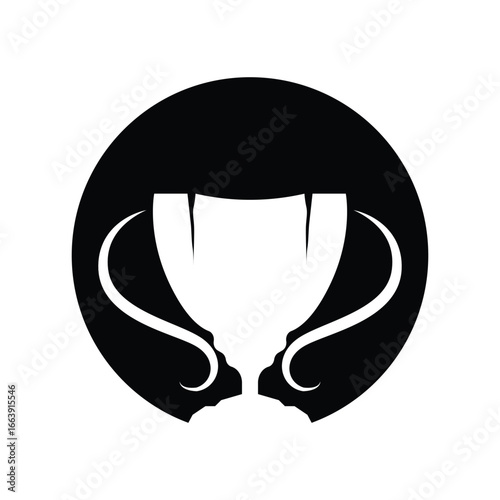 Championship Cup Trophy Logo Illustration Award Winner Template Design