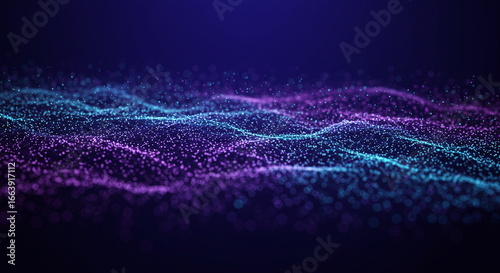 Abstract Digital Particle Wave - Technology Background