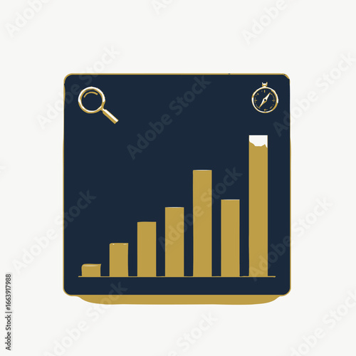 Visual representation of upward trend, symbolizing growth and success in business.