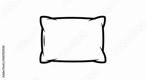 Pillow Vector Illustration Icon Sleep, Rest, Comfort