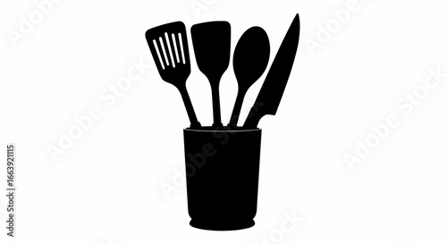 Essential Kitchen Utensil Set Vector Illustration Icon for Culinary Design