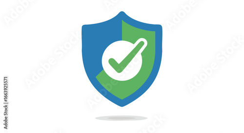 Shield icon symbolizing trust and security with verification checkmark conveying protection reliability and digital confirmation concept visual