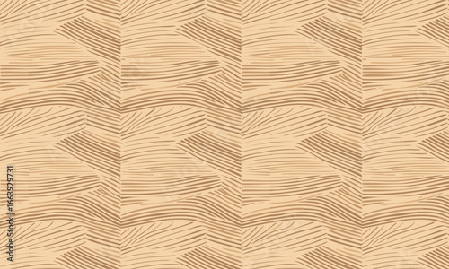 Geometric Wood Parquet and Marquetry Seamless Pattern