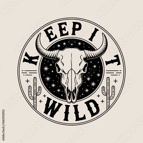 Featuring a captivating bull skull, this image presents a harmonious blend of nature and artistic elements, appealing to those who embrace both rustic charm and modern minimalism.