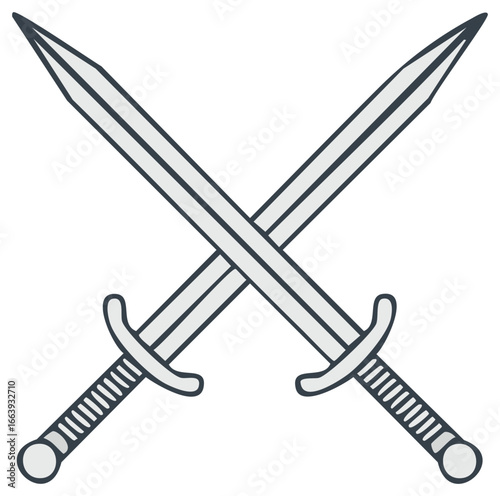 Crossed Swords Symbol of Combat and Duel