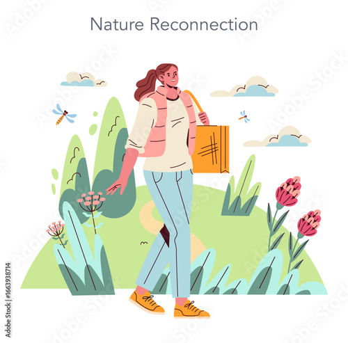 Digital Detox. Flat Vector Illustration