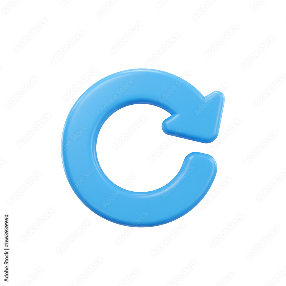 A vibrant, three-dimensional rendering of a circular arrow, symbolizing concepts such as refresh, reload, or replay, against a stark black backdrop, highlighting its sleek design. A vibrant, three-dimensional rendering of a circular arrow, symbolizing concepts such as refresh, reload, or replay, against a stark black backdrop, highlighting its sleek design.