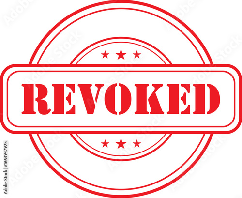 revoked Rubber Stamp Vector Template	