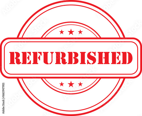 refurbished Rubber Stamp Vector Template	