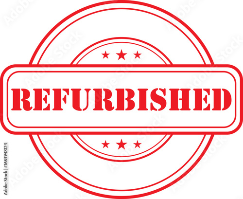 refurbished Rubber Stamp Vector Template	