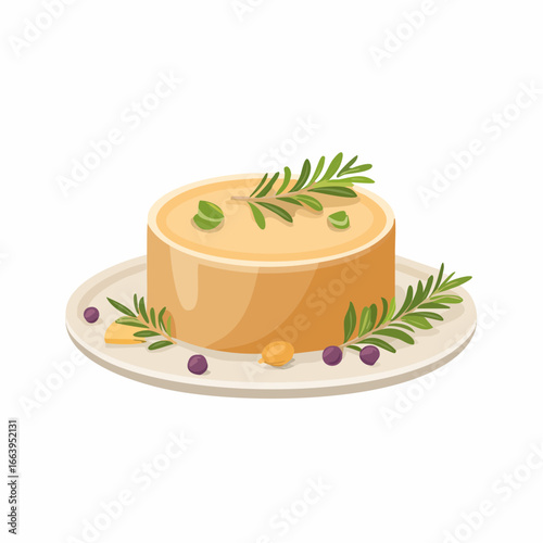 高級食材フォアグラのシンプルなベクターイラスト