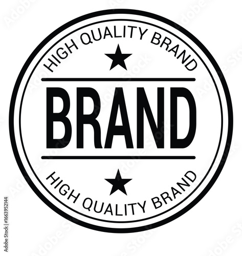 Vintage Round Stamp Logo Design Vector Badge Template