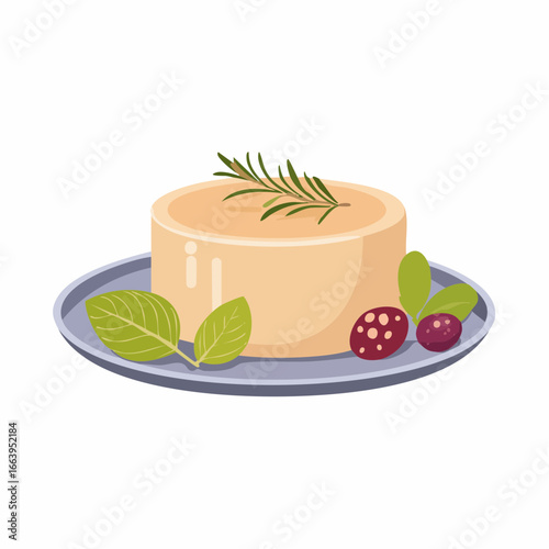 高級食材フォアグラのシンプルなベクターイラスト