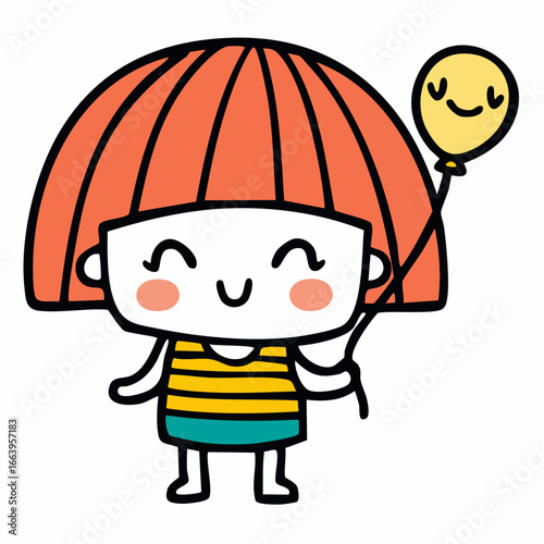 joyful cheerful companion doodle icon infusing humor and lighthearted fun into any topic