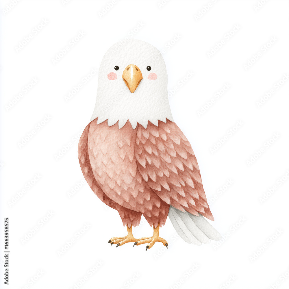 Obraz premium american bald eagle clipart on white background