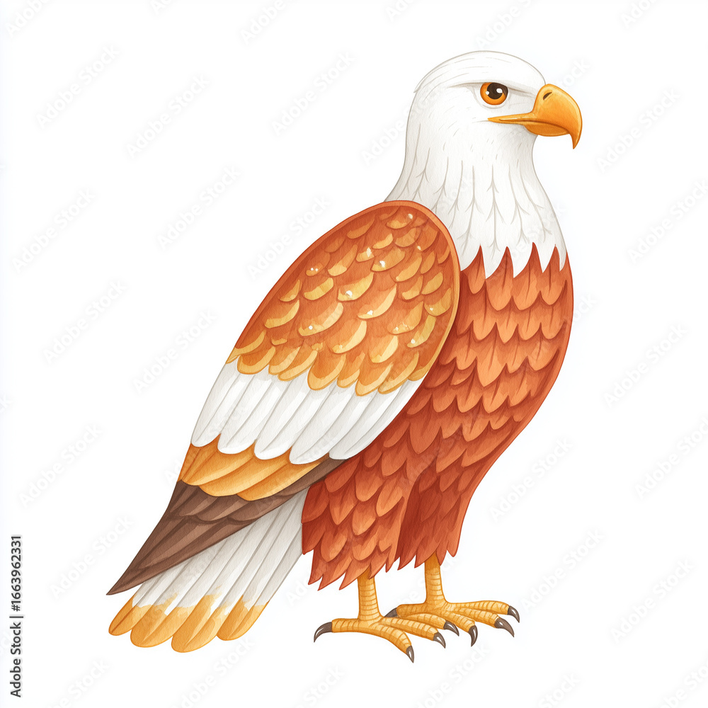 Fototapeta premium american bald eagle clipart on white background
