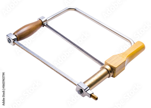 Mini coping saw isolated on a white or transparent background.