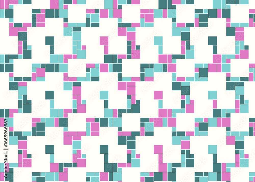 Fototapeta premium 幾何学的なタイル模様 背景