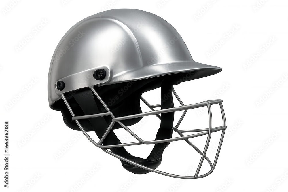 Fototapeta premium Cricket helmet ensuring safety during matches, featuring a transparent background for easy integration into designs