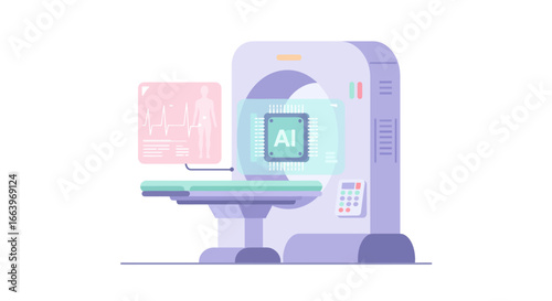 An advanced medical scanner with integrated artificial intelligence for enhanced diagnostics.