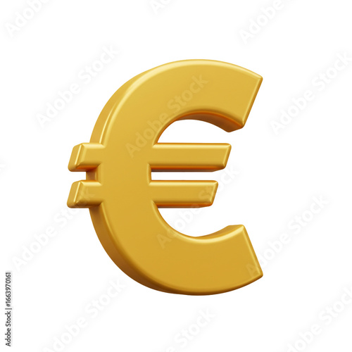 A golden, three-dimensional rendering of the Euro currency symbol, showcasing its iconic shape and metallic texture against a stark black background, ideal for financial themes.