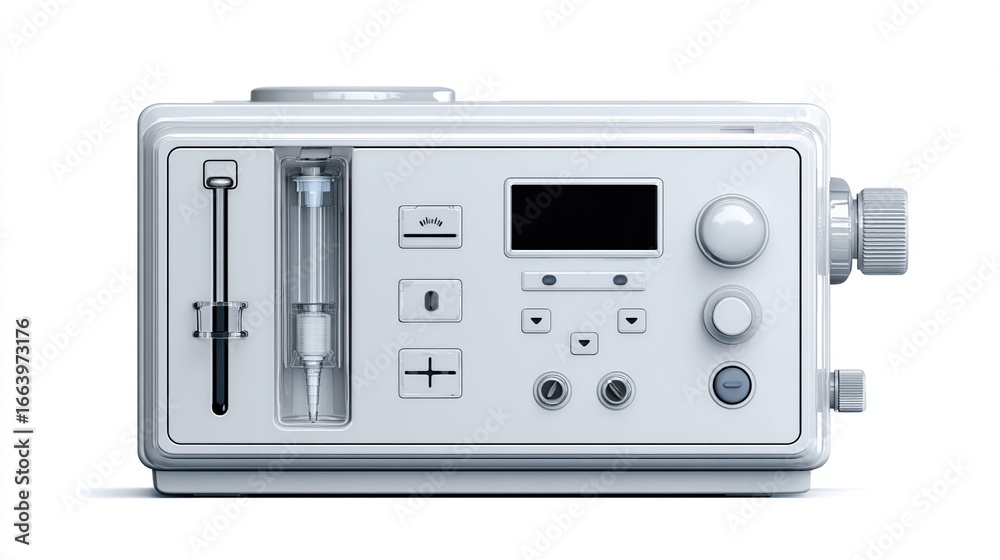 Obraz premium White medical device with controls and display