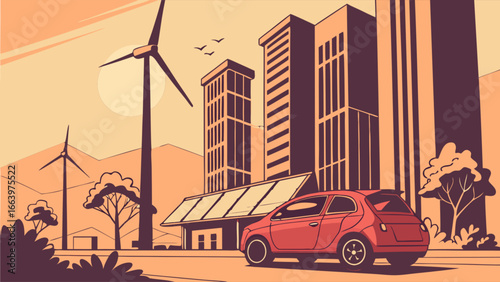 Sustainable City Embracing Renewable Energy and Electric Vehicles for a Green Future