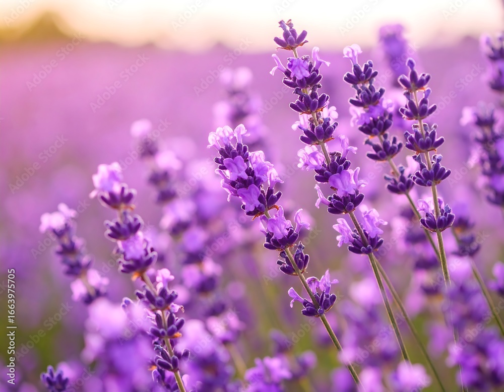 Fototapeta premium Lavender field at sunset