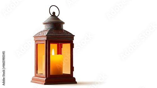vintage oil lamp isolated on white 