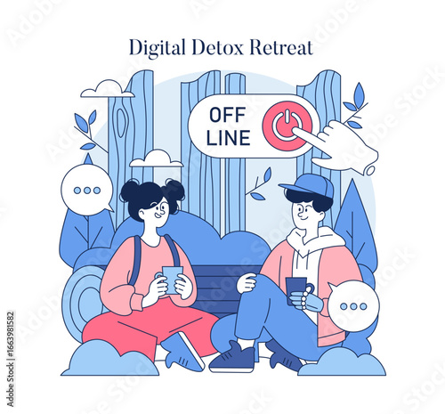 Digital Detox Retreat with Offline Connection Moment