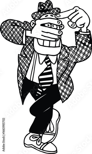 Abstract geometric composition with bold lines and contrasting color blocks suitable for modern graphic design projects and digital art