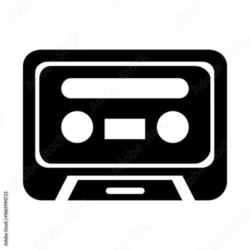 Retro cassette tape icon