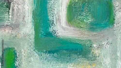 Hand-drawn abstract paintings, geometric backgrounds, analog illustrations with brushstrokes, brush texture expression on paper, banner