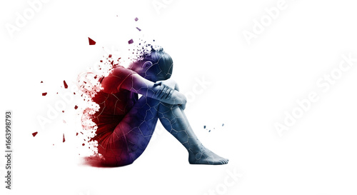 Distressed Young Person Disintegrating